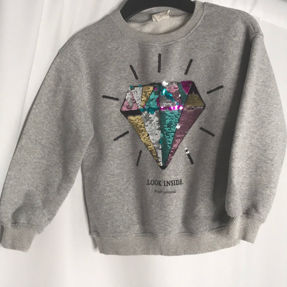 Zara sequin sweatshirt
